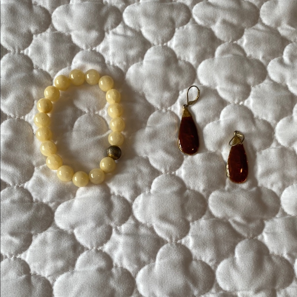 Elegant Gold and Brown Jewelry Set